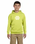 Jerzees Youth 8 oz. NuBlend Fleece Pullover Hooded Sweatshirt SAFETY GREEN