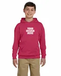 Jerzees Youth 8 oz. NuBlend Fleece Pullover Hooded Sweatshirt Vint Htr Red