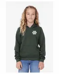 Bella + Canvas Youth Sponge Fleece Pullover Hooded Sweatshirt Heather Forest