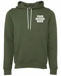 Bella + Canvas Youth Sponge Fleece Pullover Hooded Sweatshirt Military Green