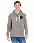 J America Adult Triblend Pullover Fleece Hooded Sweatshirt Grey Triblend