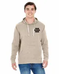 J America Adult Triblend Pullover Fleece Hooded Sweatshirt Oatmeal Triblend