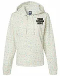 J America Adult Triblend Pullover Fleece Hooded Sweatshirt Floral Triblend