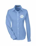 Devon & Jones Ladies' Crown Woven Collection Solid Oxford Light Blue