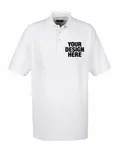 UltraClub Men's Whisper Piqu Polo WHITE