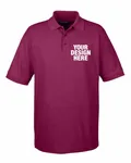 UltraClub Men's Whisper Piqu Polo WINE
