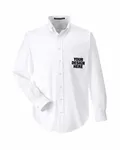 Devon & Jones Men's Crown Woven Collection Solid Oxford WHITE