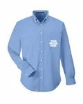 Devon & Jones Men's Crown Woven Collection Solid Oxford Light Blue