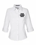 Devon & Jones Ladies' Perfect Fit 3/4-Sleeve Stretch Poplin Blouse WHITE