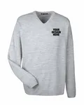 Harriton Men's Pilbloc V-Neck Sweater GREY HEATHER