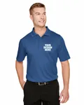 Harriton Men's Advantage Snag Protection Plus Polo Pool Blue