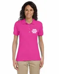 Jerzees Ladies' SpotShield Jersey Polo Cyber Pink