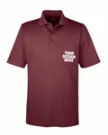 CORE365 Men's Origin Performance Piqu Polo with Pocket Burgundy