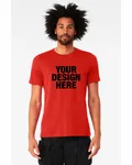 Bella + Canvas Unisex Heather CVC T-Shirt Solid Red Blend