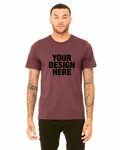 Bella + Canvas Unisex Heather CVC T-Shirt Heather Maroon