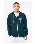 Bella + Canvas Unisex Sponge Fleece Full-Zip Hooded Sweatshirt Atlantic