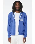 Bella + Canvas Unisex Sponge Fleece Full-Zip Hooded Sweatshirt Hthr Colum Blue