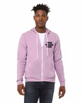 Bella + Canvas Unisex Sponge Fleece Full-Zip Hooded Sweatshirt Lilac