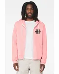 Bella + Canvas Unisex Sponge Fleece Full-Zip Hooded Sweatshirt Pink