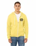 Bella + Canvas Unisex Sponge Fleece Full-Zip Hooded Sweatshirt YELLOW