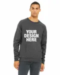 Bella + Canvas Unisex Sponge Fleece Crewneck Sweatshirt Dk Gry Mrble Flc