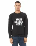 Bella + Canvas Unisex Sponge Fleece Crewneck Sweatshirt Dark Gry Heather