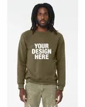 Bella + Canvas Unisex Sponge Fleece Crewneck Sweatshirt Heather Olive