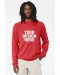 Bella + Canvas Unisex Sponge Fleece Crewneck Sweatshirt Heather Red
