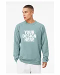 Bella + Canvas Unisex Sponge Fleece Crewneck Sweatshirt Hthr Blue Lagoon