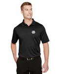 Harriton Men's Advantage Snag Protection Plus Polo BLACK