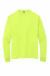 Jerzees Dri-Power 100% Polyester Long Sleeve T-Shirt 21LS SAFETY GREEN