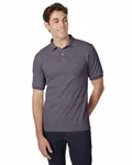 Hanes Adult 50/50 EcoSmart Jersey Knit Polo Anthrazitfarbenes Heidekraut
