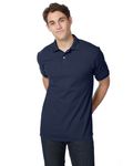 Hanes Adult 50/50 EcoSmart Jersey Knit Polo Marine