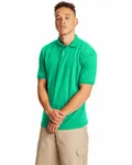 Hanes Adult 50/50 EcoSmart Jersey Knit Polo Kelly Green