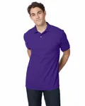 Hanes Adult 50/50 EcoSmart Jersey Knit Polo PURPEL