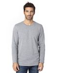 Threadfast Apparel Unisex Ultimate CVC Long-Sleeve T-Shirt Heather Grey