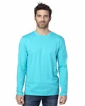 Threadfast Apparel Unisex Ultimate CVC Long-Sleeve T-Shirt Pacific Blue