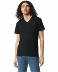 American Apparel Unisex CVC V-Neck T-Shirt BLACK