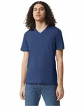 American Apparel Unisex CVC V-Neck T-Shirt Heather Indigo