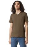 American Apparel Unisex CVC V-Neck T-Shirt Heather Army