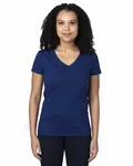 Threadfast Apparel Ladies' Ultimate CVC V-Neck T-Shirt Navy