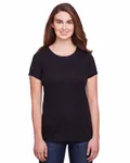 Threadfast Apparel Ladies' Triblend Short-Sleeve T-Shirt Solid Blk Trblnd