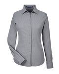 Devon & Jones CrownLux Performance Damenhemd Tonal Mini Check Graphit