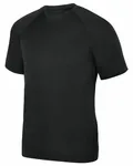 Augusta Sportswear - Maglietta a maniche corte Attain Wicking per adulti NERO