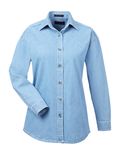 UltraClub Ladies' Cypress Denim Hellblau
