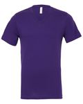 Bella + Canvas T-Shirt unisexe en jersey à manches courtes et col en V Pourpre de l'équipe