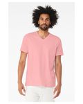 Bella + Canvas T-Shirt unisexe en jersey à manches courtes et col en V Rose