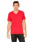 Bella + Canvas T-Shirt unisexe en jersey à manches courtes et col en V ROUGE
