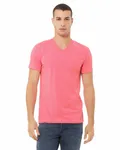 Bella + Canvas Unisex CVC Jersey V-Neck T-Shirt Neon Pink
