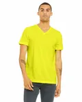 Bella + Canvas Unisex CVC Jersey V-Neck T-Shirt Neon Yellow